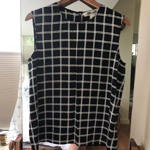 Diane von furstenberg gridded top
